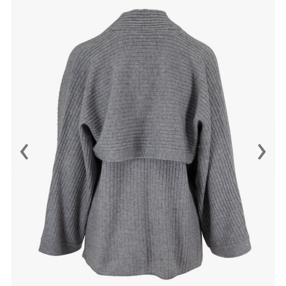 VINCE Gray Ribbed Wool & Cashmere Split Panel
Cardigan - Picture 5 of 10